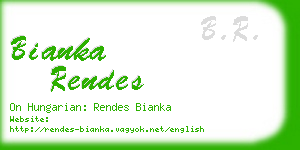 bianka rendes business card